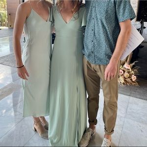 Sage Floor Length Dress